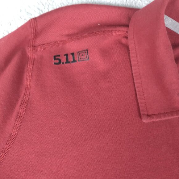 5.11 Tactical Men's XL Polo Short Sleeve Shirt Red Performance TLBLIN- 6383 - Picture 5 of 13